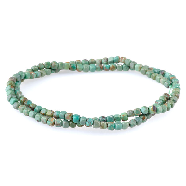 Hubei Turquoise 3mm Blue/Green Soft Corner Cube - 15-16 Inch