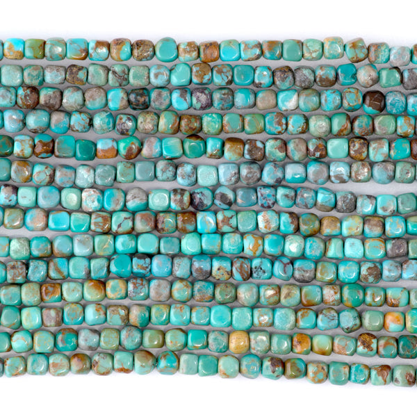 Hubei Turquoise 3mm Blue/Green Soft Corner Cube - 15-16 Inch