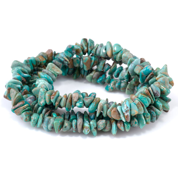 Hubei Turquoise 9-10mm Chip - 32-33 Inch
