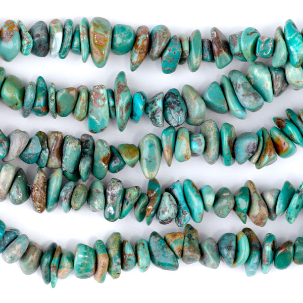 Hubei Turquoise 9-10mm Chip - 32-33 Inch