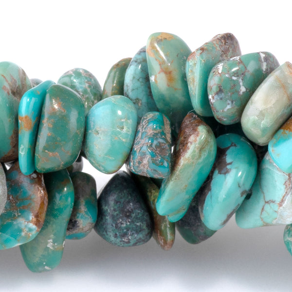 Hubei Turquoise 9-10mm Chip - 32-33 Inch