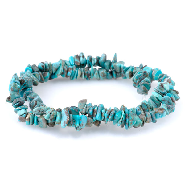 Hubei Turquoise 6mm Blue Chip - 15-16 Inch