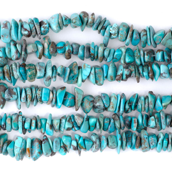 Hubei Turquoise 6mm Blue Chip - 15-16 Inch