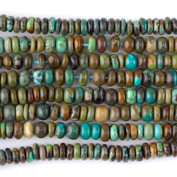 Hubei Turquoise 6mm Irregular Rondelle - 15-16 Inch