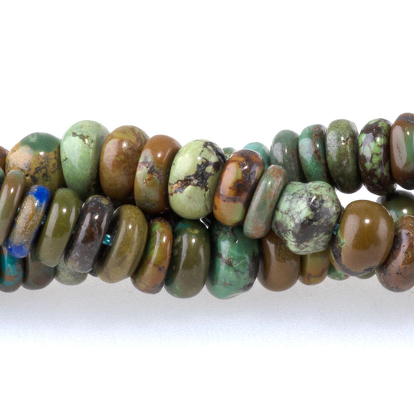 Hubei Turquoise 6mm Irregular Rondelle - 15-16 Inch