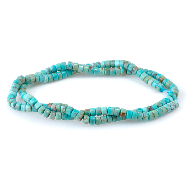 Hubei Turquoise 2x4mm Heishi AAA Grade - 15-16 Inch