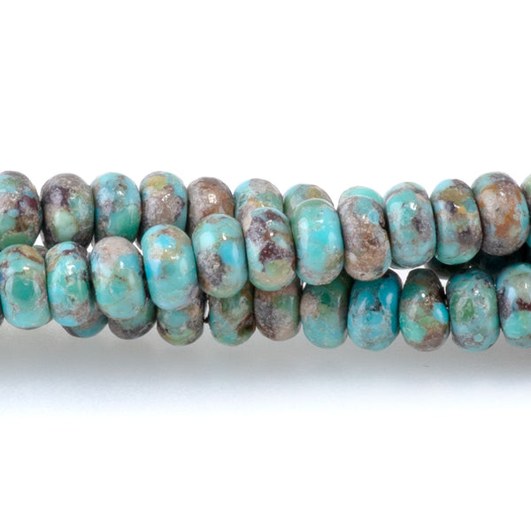 Hubei Turquoise 3x8mm Faceted Rondelle AAA - 15-16 Inch