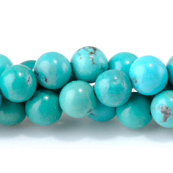 Hubei Turquoise 6.2mm Round Beads - 15-16 Inch