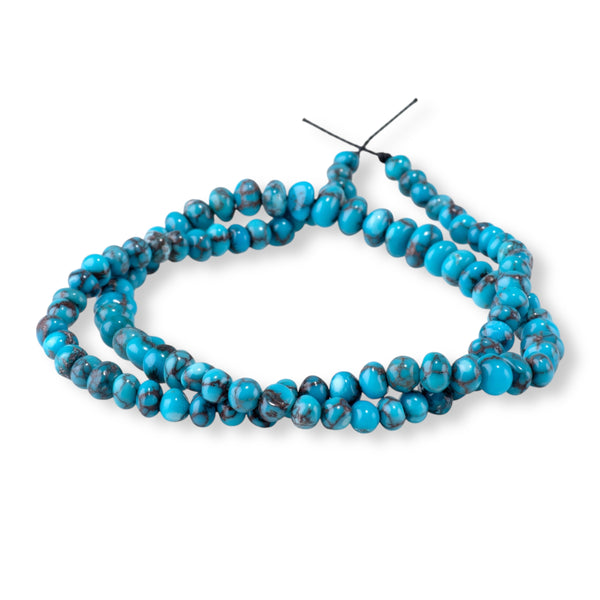 Egyptian Turquoise 3x4-4x7mm Graduated Side Drill Nugget - 15-16 Inch