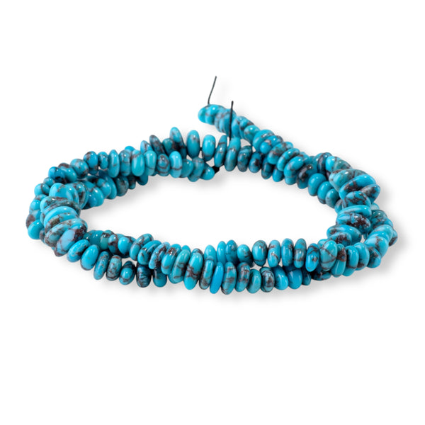 Egyptian Turquoise 3x5-5x9mm Graduated Side Drill Nugget - 15-16 Inch
