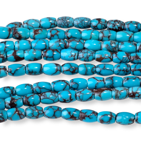 Egyptian Turquoise 6x8mm Barrel - 15-16 Inch