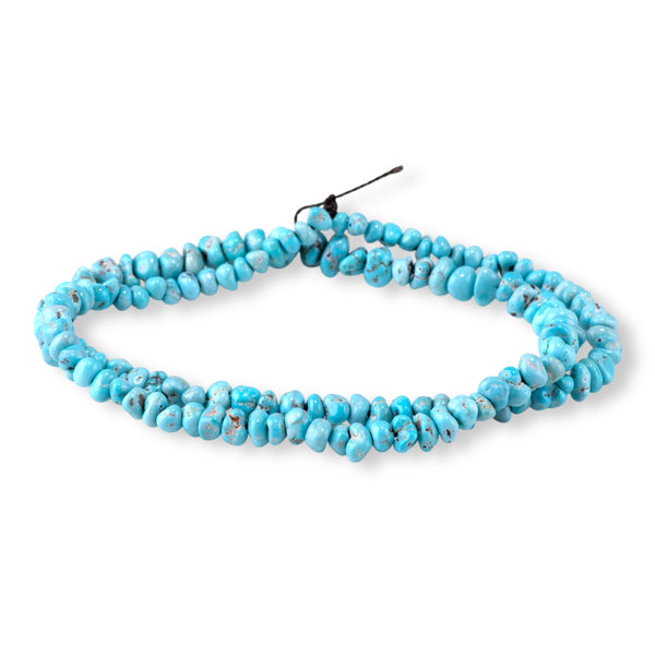 Lone Mountain Turquoise 4-6mm Nugget - 18 Inch