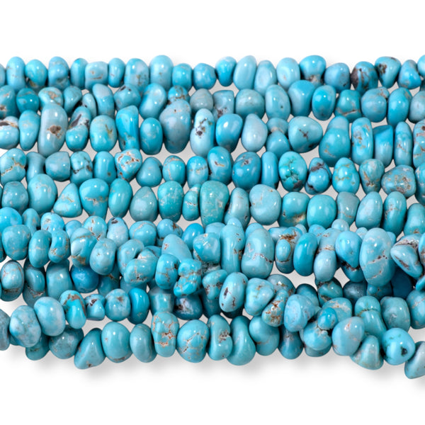 Lone Mountain Turquoise 4-6mm Nugget - 18 Inch