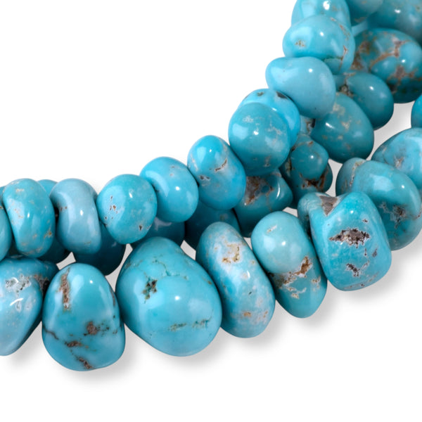 Lone Mountain Turquoise 4-6mm Nugget - 18 Inch