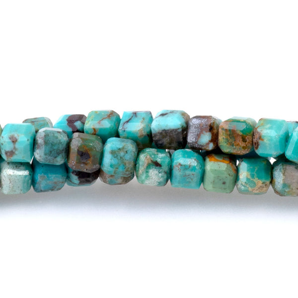 Hubei Turquoise 3mm Table Cut Cube A Grade - 15-16 Inch