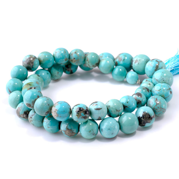 Campitos Turquoise 10-14mm Graduated Round - 19-20 Inch