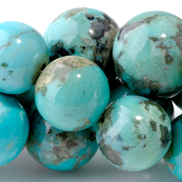 Campitos Turquoise 12-17mm Graduated Round - 19-20 Inch