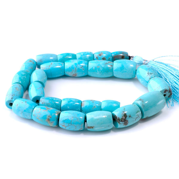 Kingman Turquoise 10x13-13x20mm Graduated Barrel - 15-16 Inch