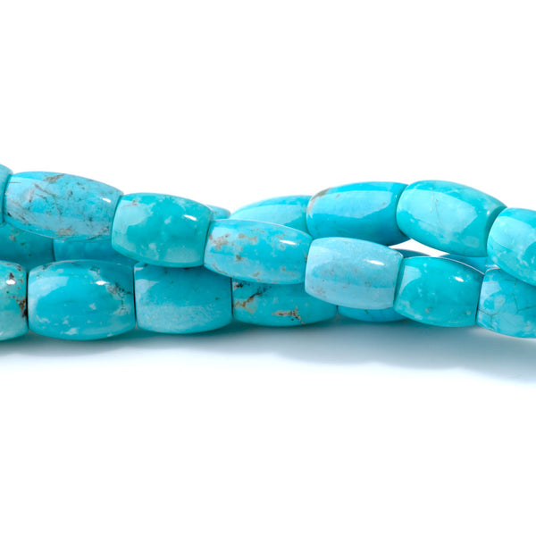 Kingman Turquoise 10x13-13x20mm Graduated Barrel - 15-16 Inch