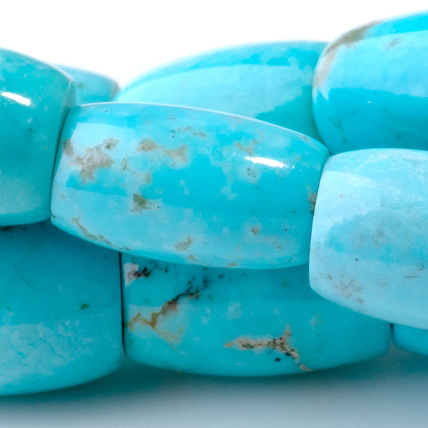 Kingman Turquoise 10x13-13x20mm Graduated Barrel - 15-16 Inch