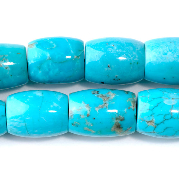 Kingman Turquoise 10x13-13x20mm Graduated Barrel - 15-16 Inch