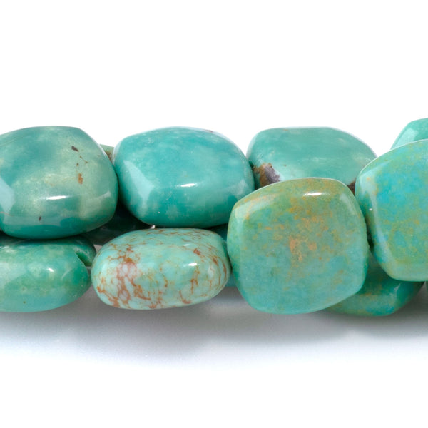 Kingman Green Turquoise 10mm Square - 15-16 Inch