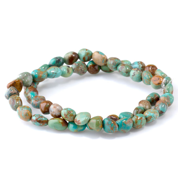 Kingman Turquoise 5-7mm Nugget - 15-16 Inch