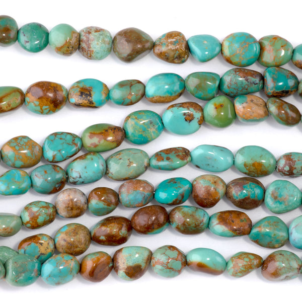 Kingman Turquoise 5-7mm Nugget - 15-16 Inch