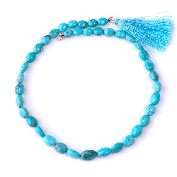 Kingman Turquoise 7x9-10x14mm Graduated Oval - 16-17 Inch