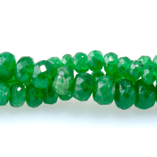 Tsavorite 3-6mm Graduated Faceted Rondelle - 15-16 Inch