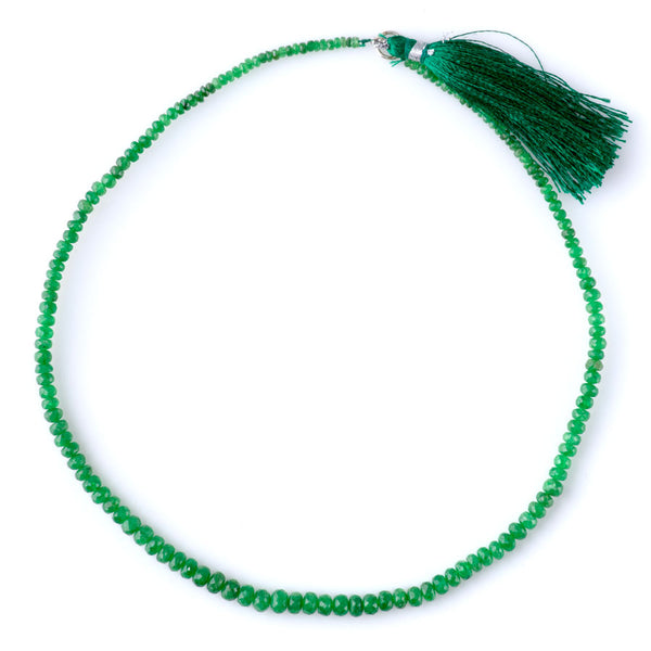 Tsavorite 3-6mm Graduated Faceted Rondelle - 15-16 Inch