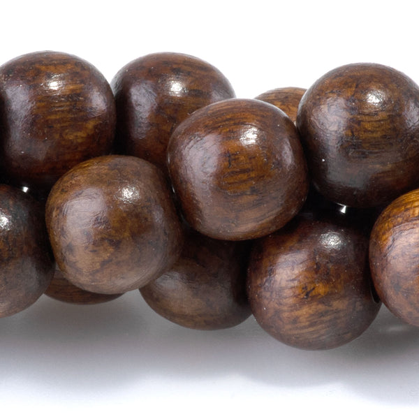 Madre de Cacao Wood 10mm Round Bead - 15-16 Inch