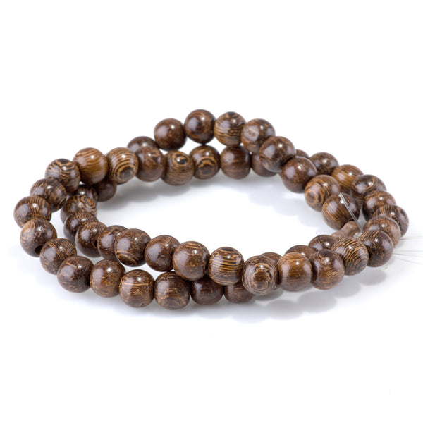 Robles Wood 8mm Round Bead - 15-16 Inch