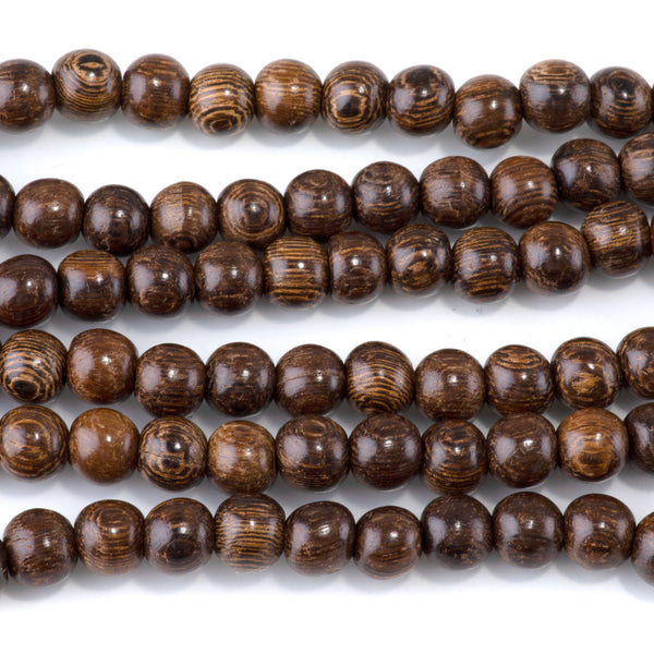 Robles Wood 8mm Round Bead - 15-16 Inch