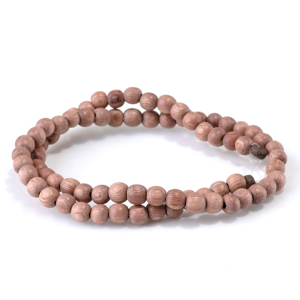 Rosewood 6mm Round Bead - 15-16 Inch