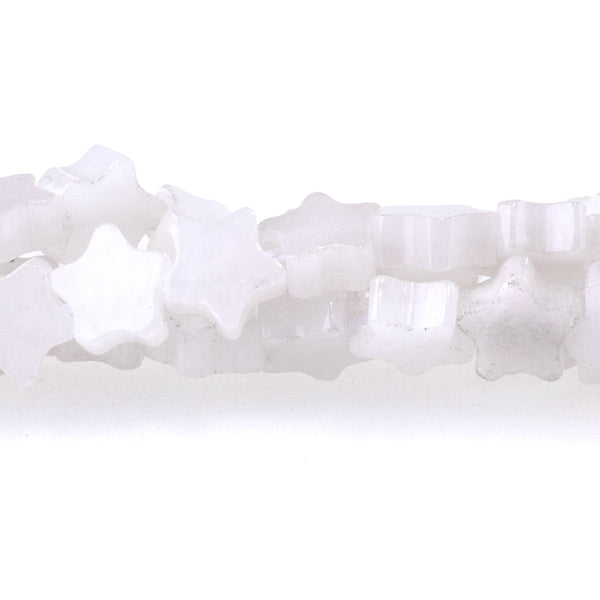 White Jade 6mm Star - 15-16 Inch