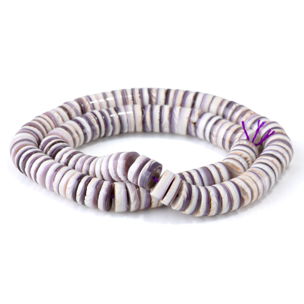 Wampum Shell 10mm Heishi - 15-16 Inch