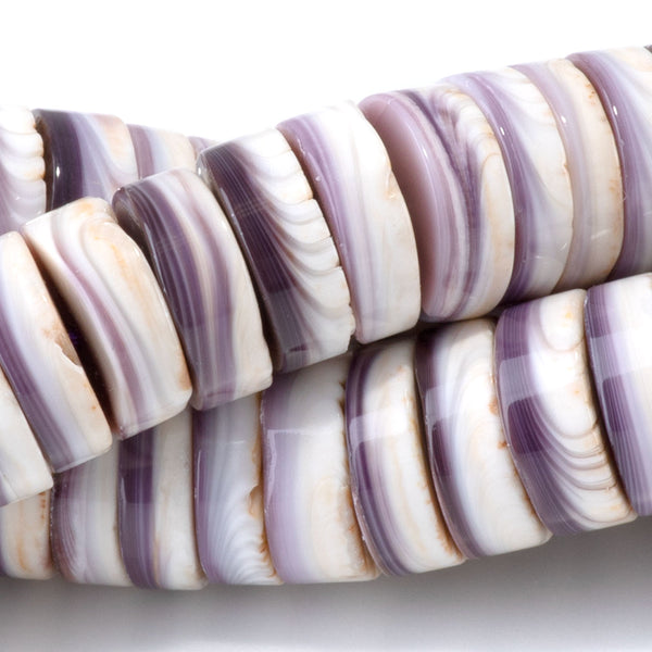 Wampum Shell 10mm Heishi - 15-16 Inch