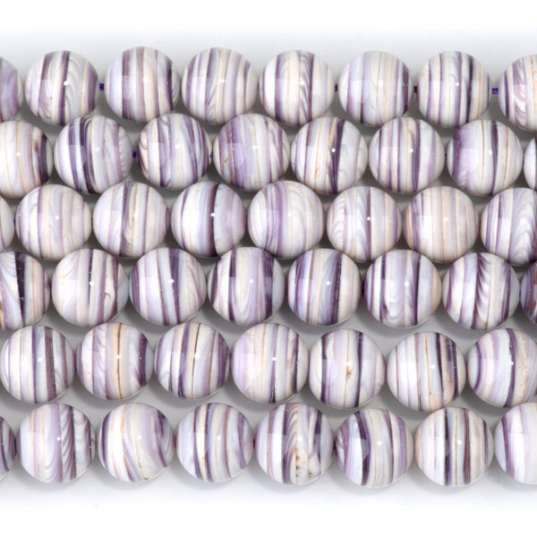 Wampum Shell 10mm Round - 15-16 Inch