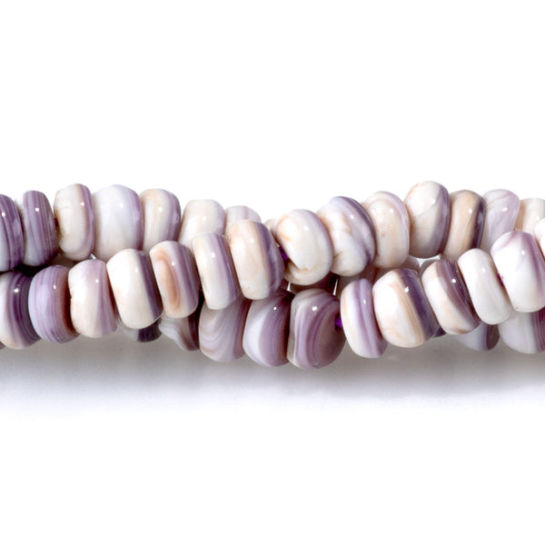 Wampum Shell 4mm Rondelle - 15-16 Inch