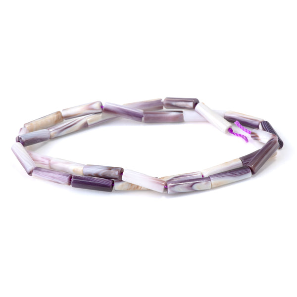 Wampum Shell 4x14mm Tube - 15-16 Inch