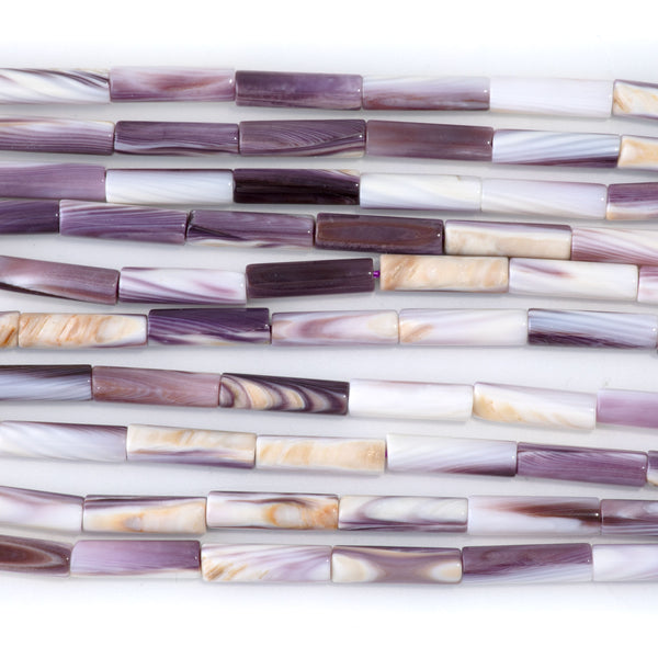 Wampum Shell 4x14mm Tube - 15-16 Inch