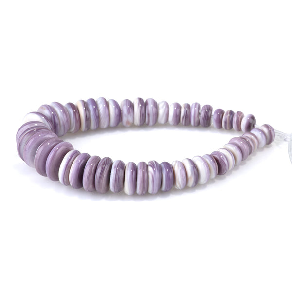 Wampum Shell 5-12mm Jacla - 2.5 Inch Long Loop
