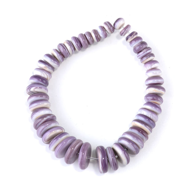 Wampum Shell 5-12mm Jacla - 2.5 Inch Long Loop