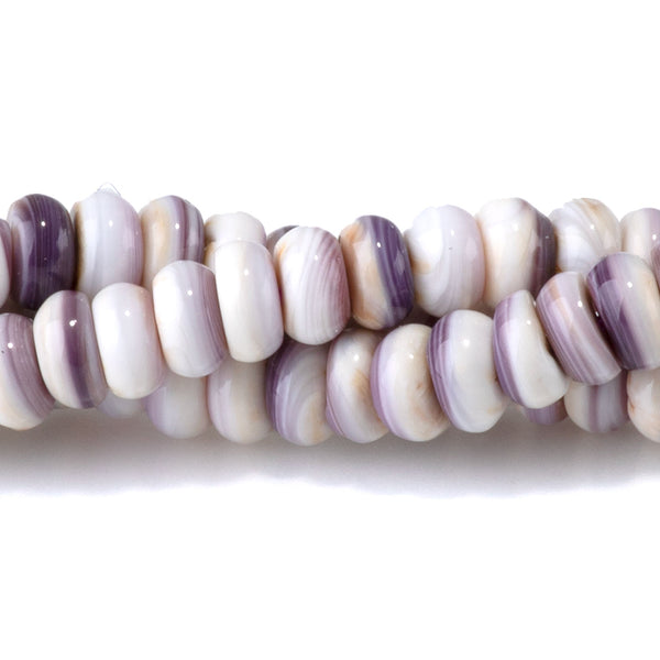 Wampum Shell 5mm Rondelle Bead - 15-16 Inch