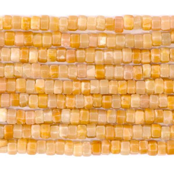 Yellow Jade 6mm Hexagon - 15-16 Inch