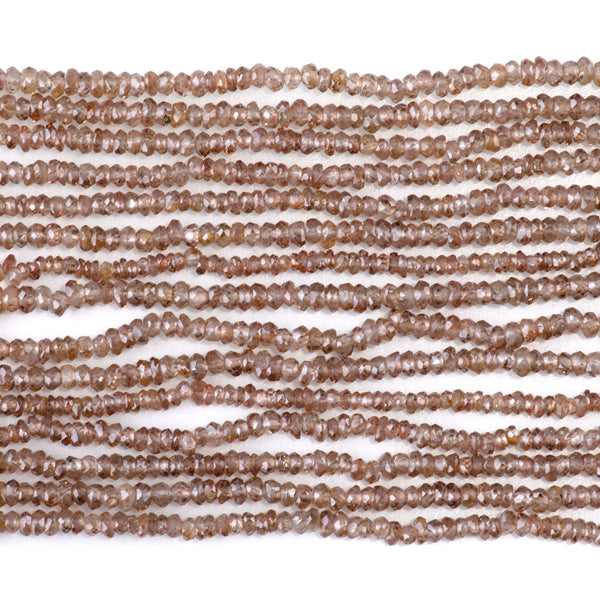 Zircon (Natural) 1-4mm Champagne Faceted Chip - 15-16 Inch